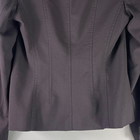 Express Blazer Jacket Size 12 Two Button Black Single Breasted Wool Blend - Picture 9 of 16